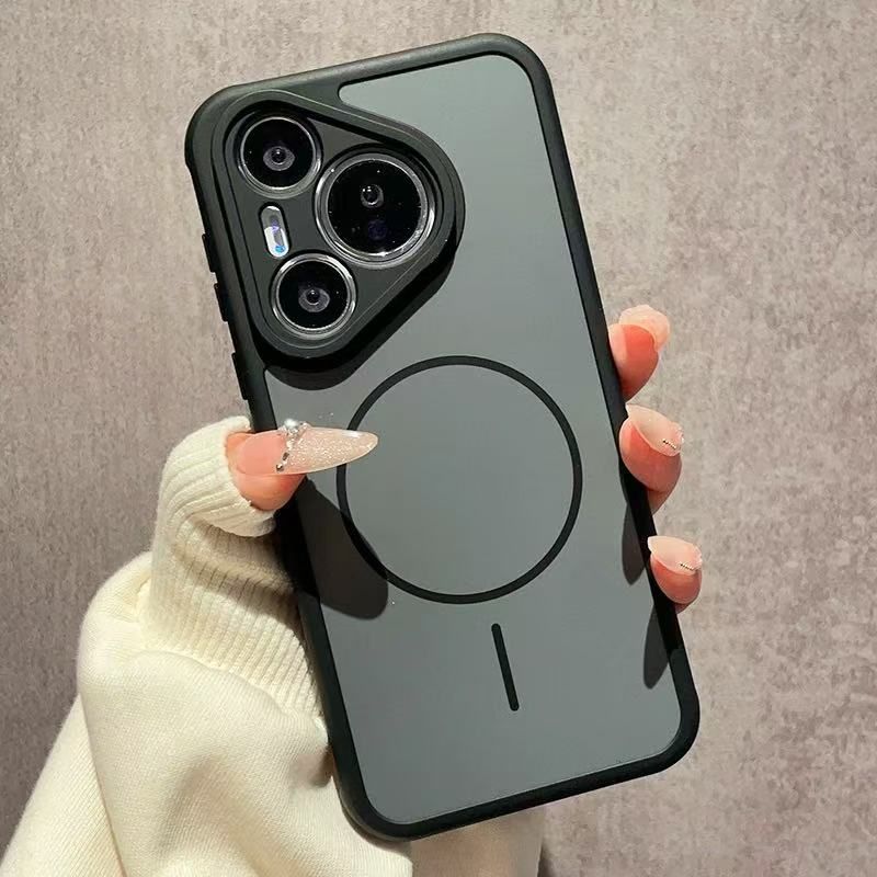 智能手机壳 用于 Huawei Pura 80, 塑料 , 哑光黑色