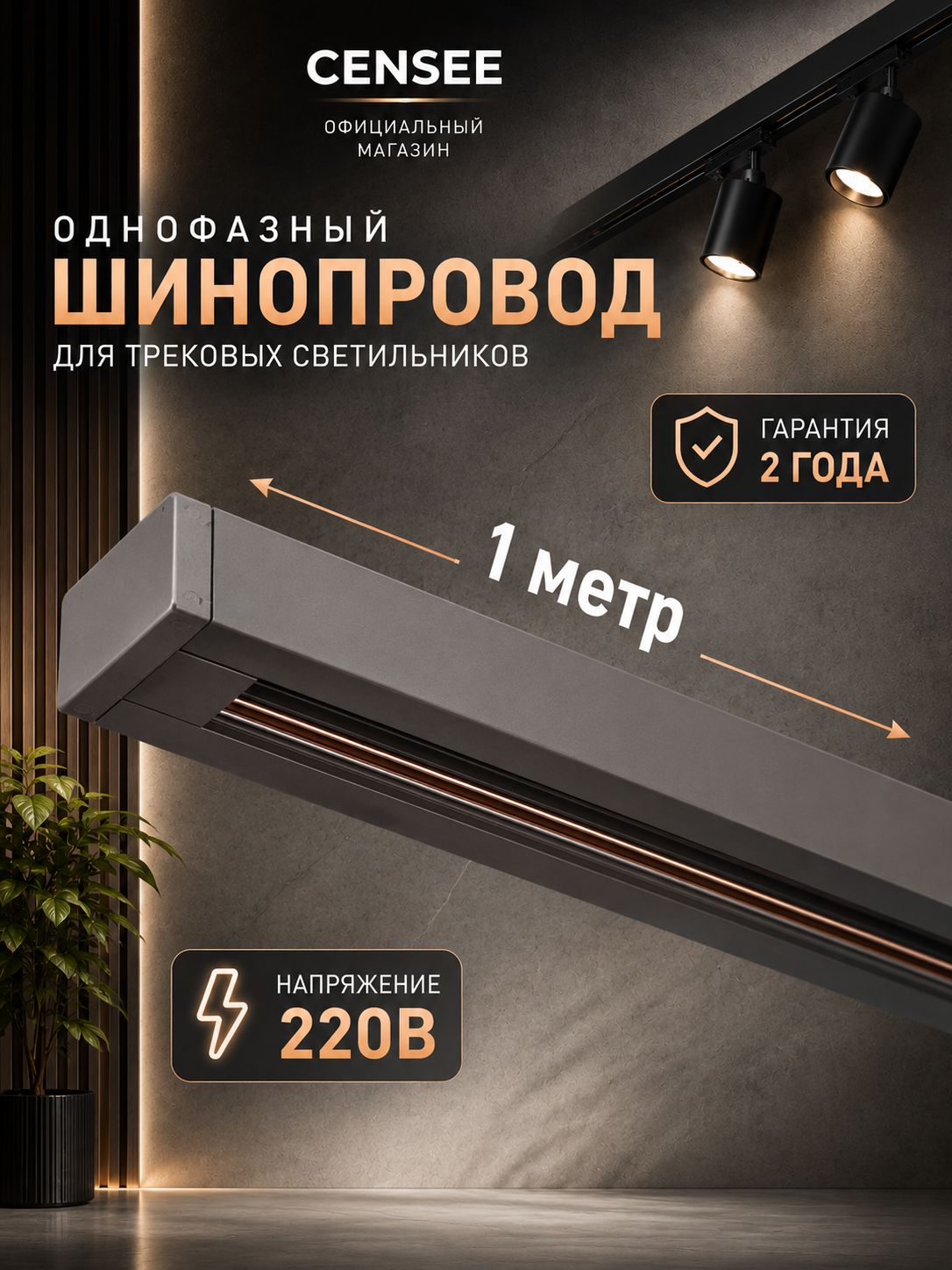 CENSEEШинопроводосветительный,200Вт