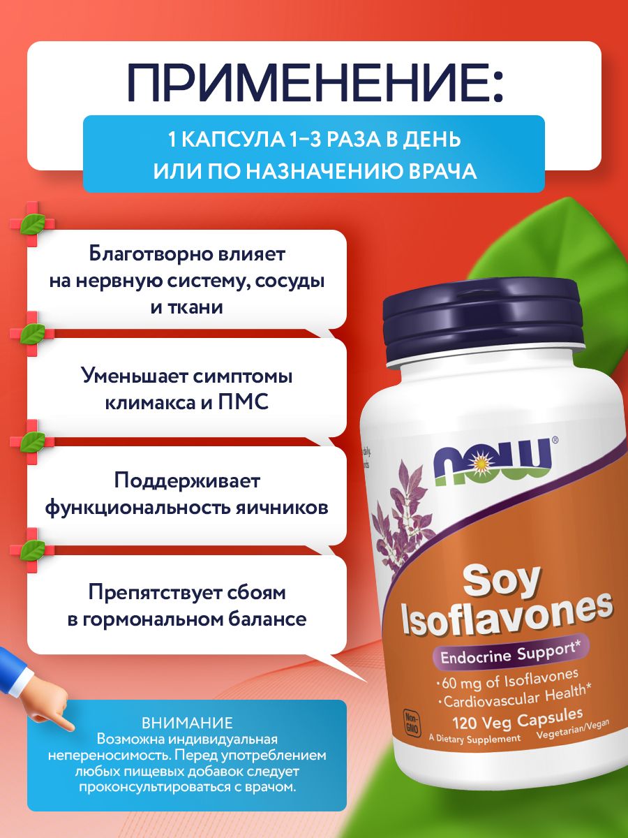 Now, SOY ISOFLAVONES 150mg 120 капсул