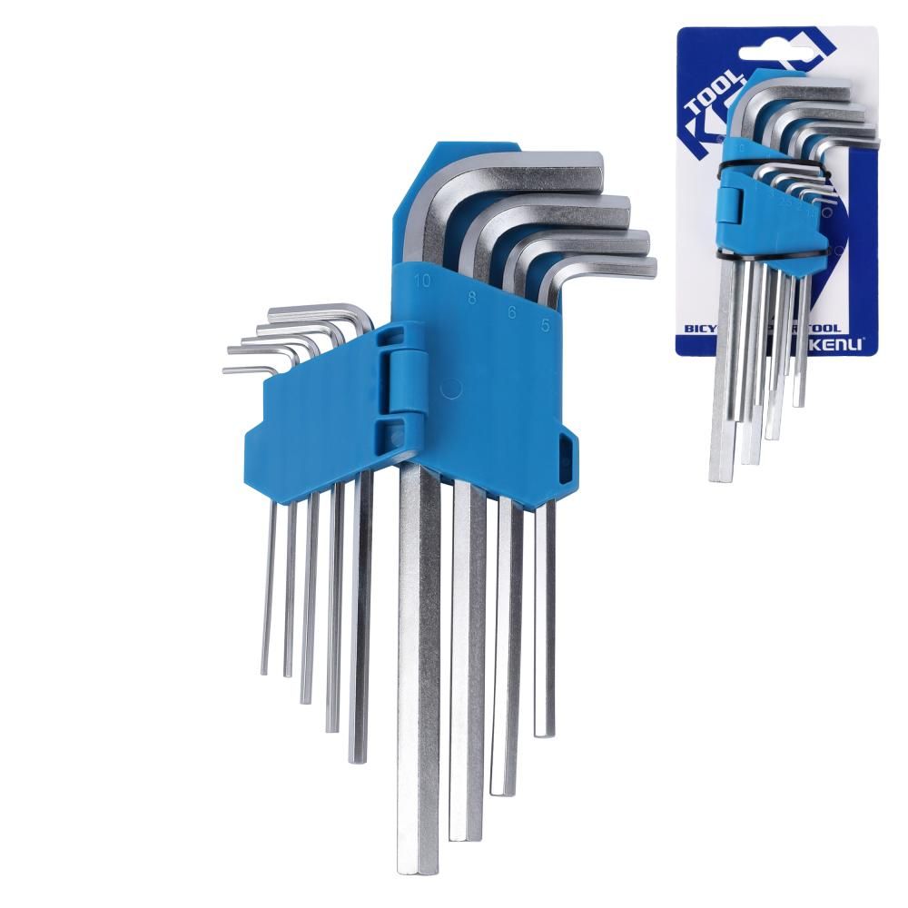 Набор из 9 шестигранных ключей KENLI KL-9705, 1,5/2/2,5/3/4/5/6/8/10 мм Набор из 9 шестигранных ключей KENLI KL-9705, 1,5/2/2,5/3/4/5/6/8/10 мм