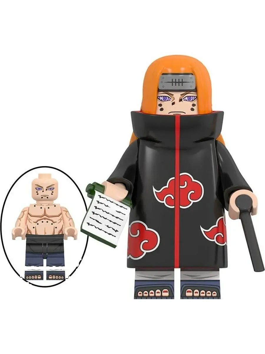 Фигурка Пейн в плаще Акацуки / Naruto Наруто / Минифигурка Аниме