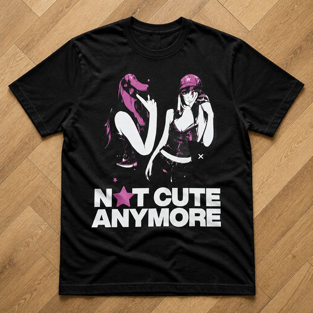 Футболка в школу y2k not cute anymore flat_lay