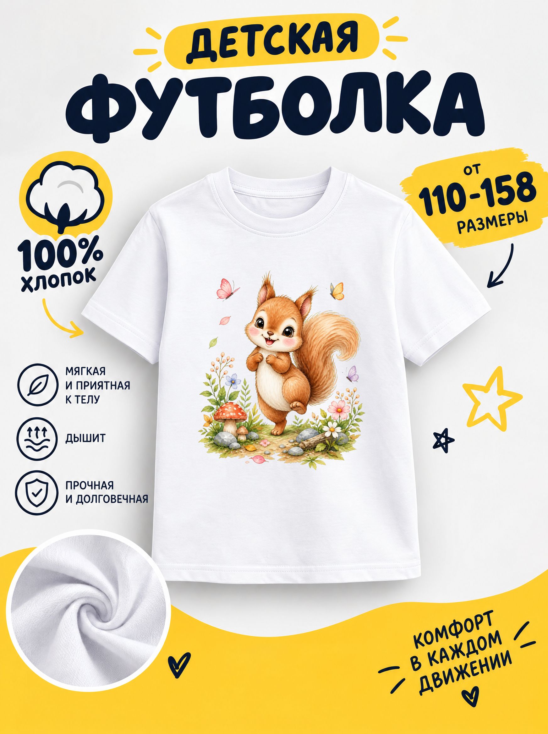 Футболка детские с животными