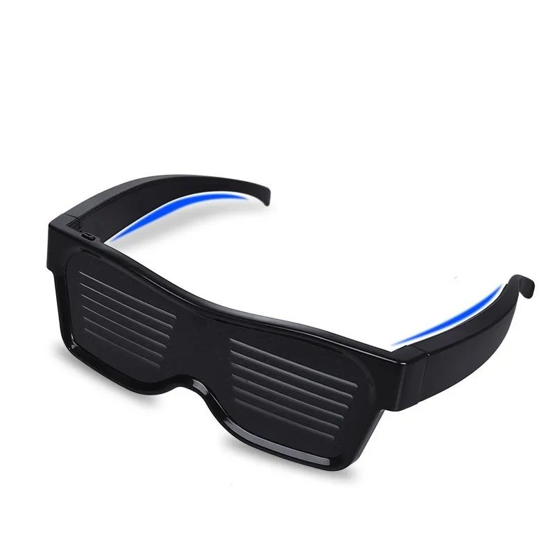 Светодиодные светящиеся очки Magic LED Eyeglasses Bluetooth синие ...