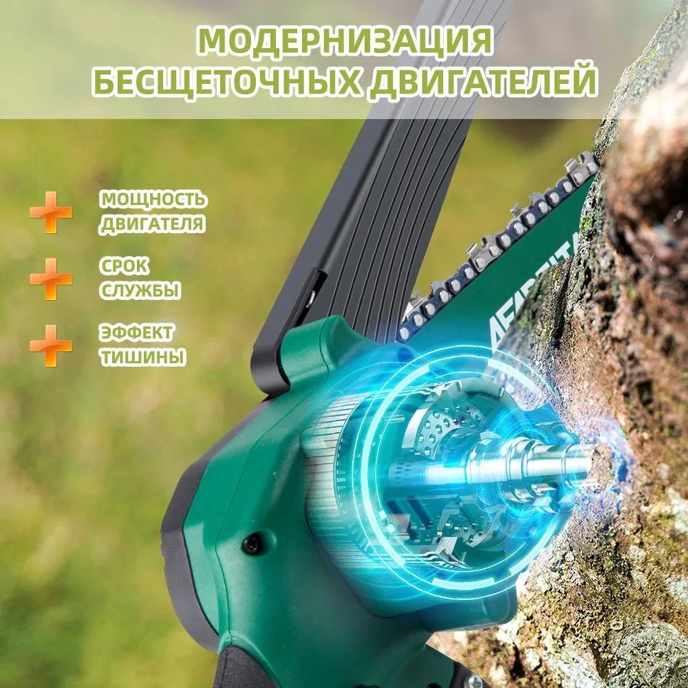 OKALEE 3500 Вт 6+8-дюймовая бесщеточная мощная портативная садовая ...