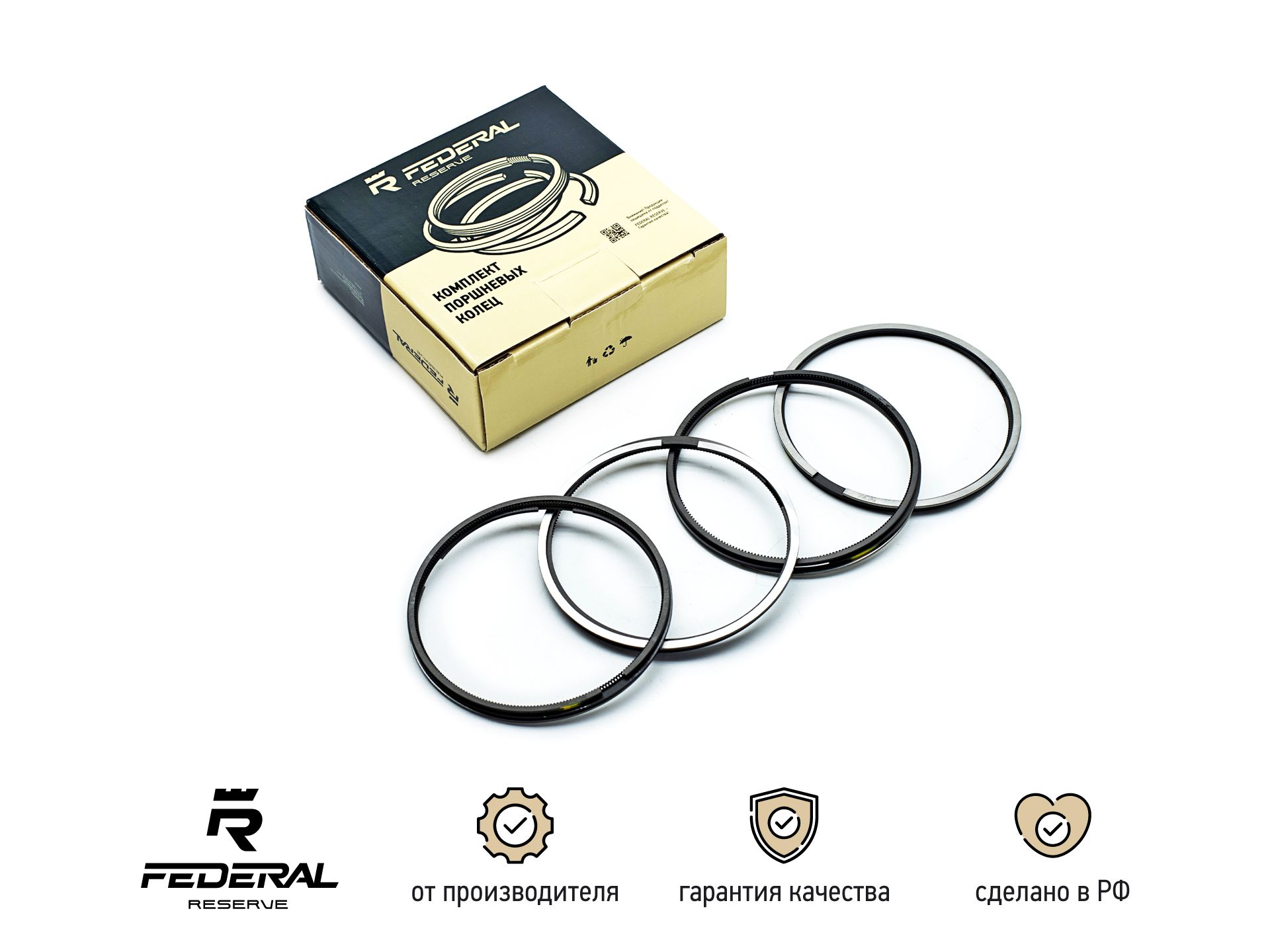 Кольца PRIORA, GRANTA 83,0 (21126 16V, 21116 8V) "SteelNitride" Federal Reserve