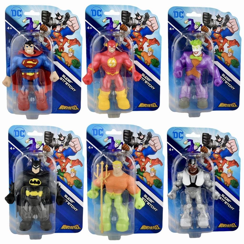 DC Comics Фигурка (одна наугад) Monster Flex 5 Супер-Растягивающаяся