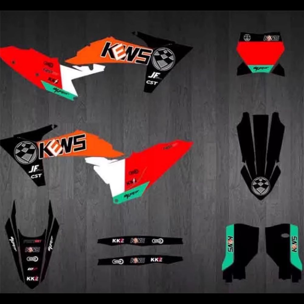 Комплект наклеек на пластик толстые KEWS K23 3M KTM EXC XC XCW SX SXF 2023 2024