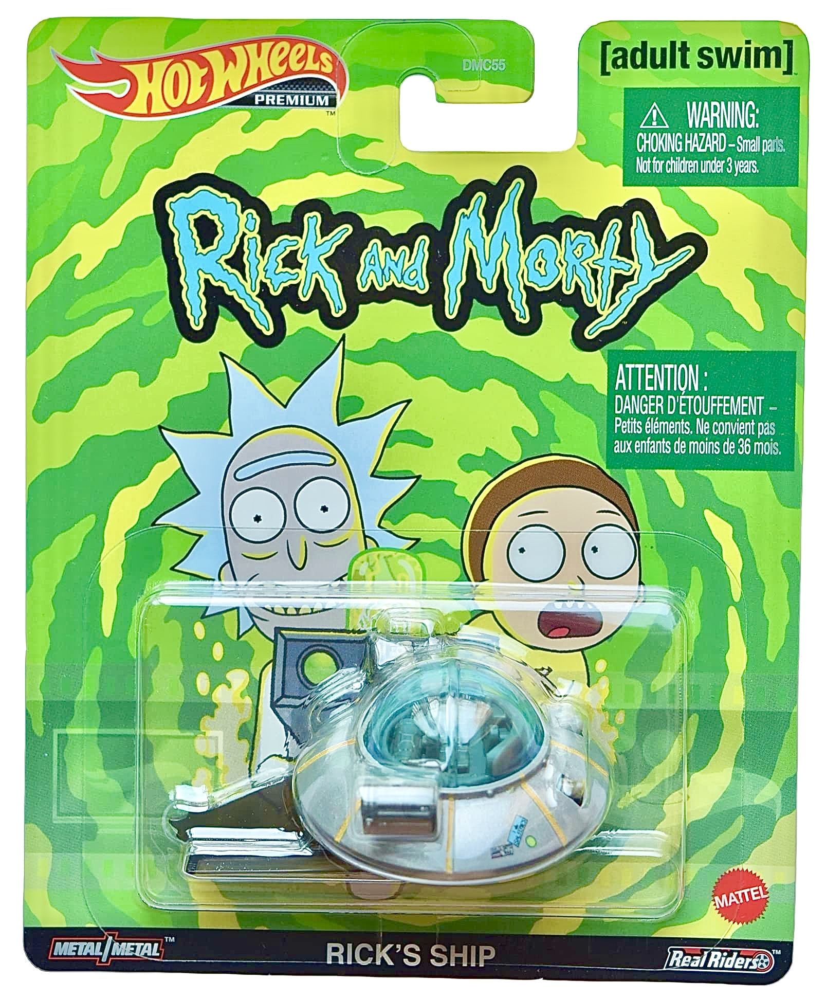 Машинка Рик и Морти / Rick and Morty Металлическая модель Hot Rick s Ship 1:64