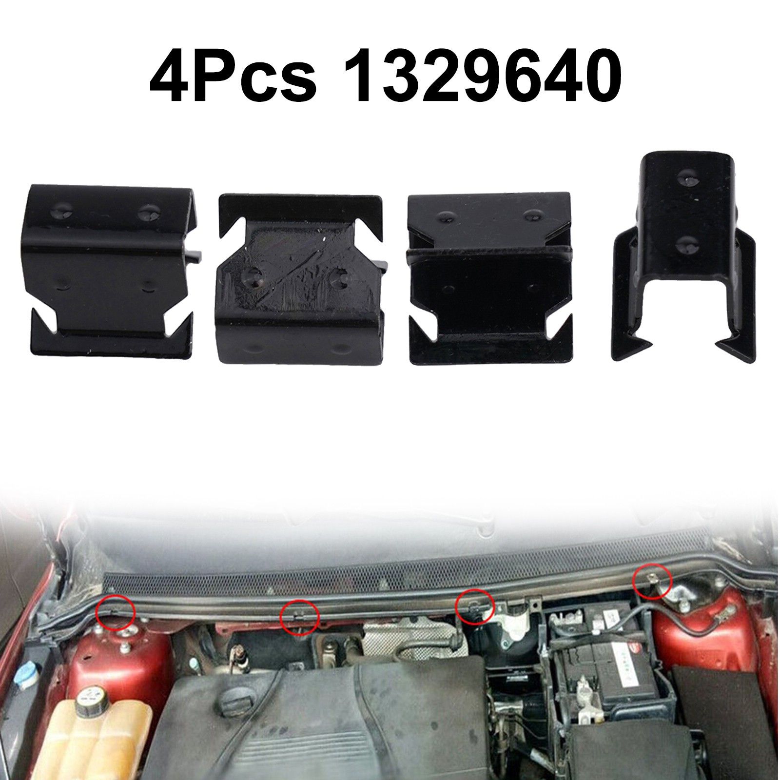 4 шт. Для Ford Focus 1998-2023 1329640 Зажимы для отделки панели капота ...