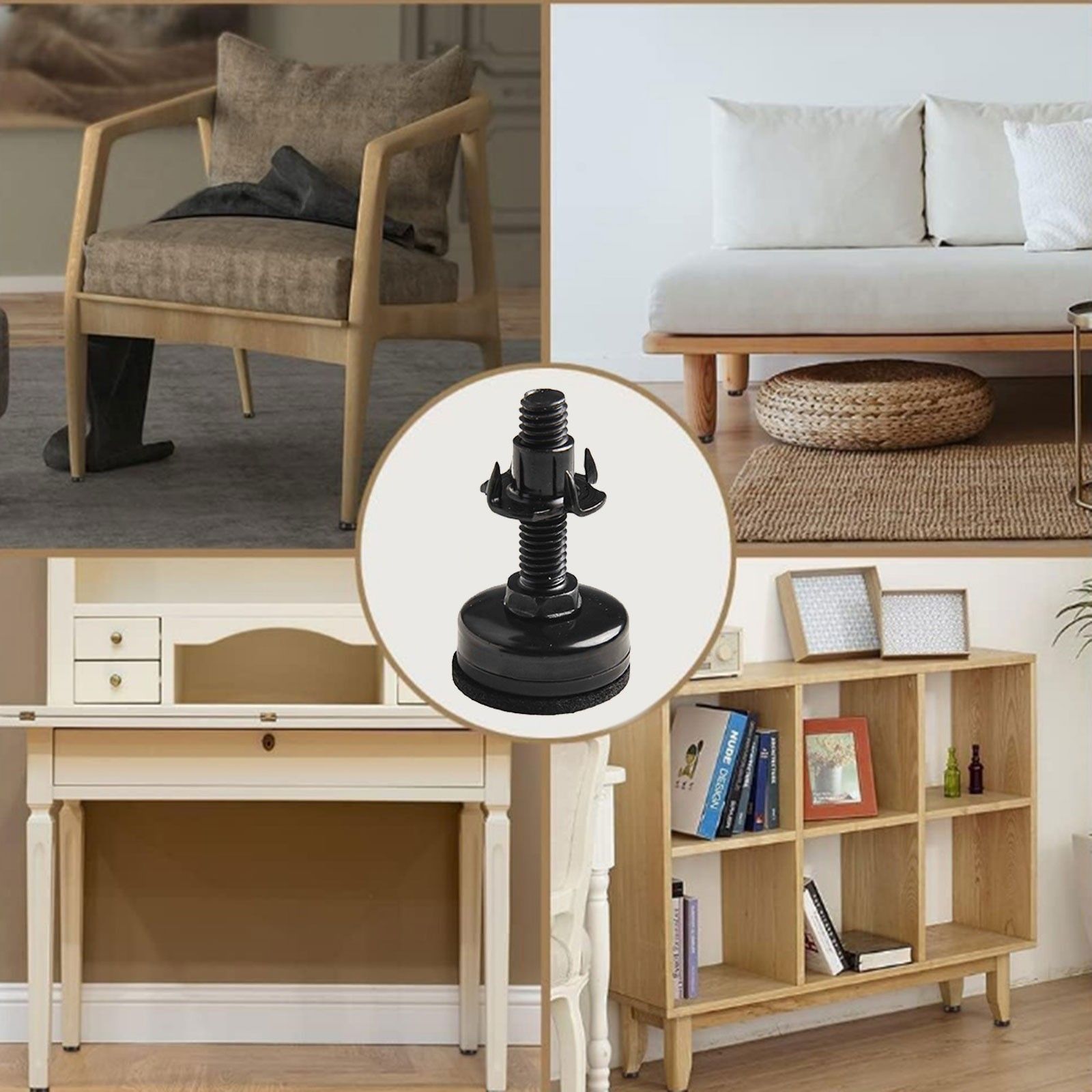 OZ-TWTU4шт.прочныерегулируемыеножкидлямебели,выравнивателидлямебели3/8IN-16