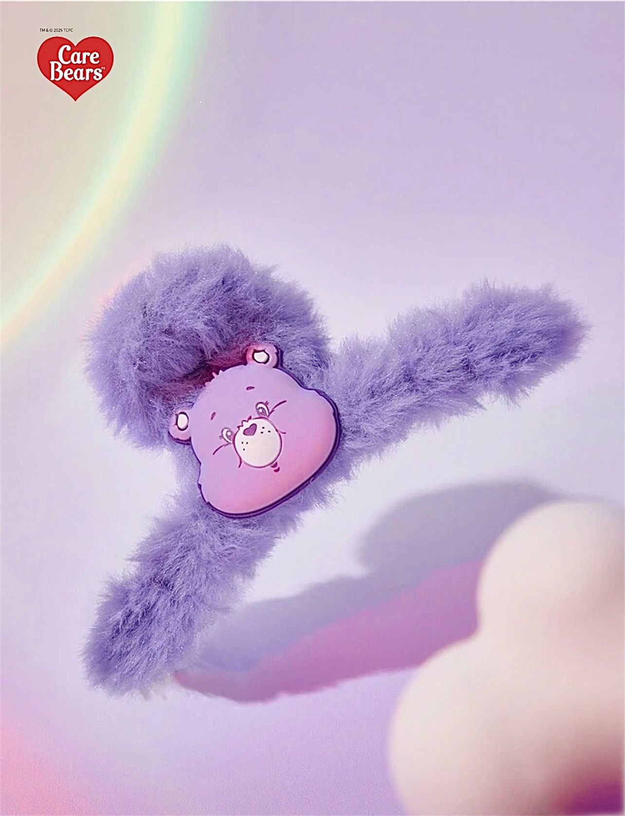 Заботливые мишки / Care Bears Пушистая заколка-краб для волос (фиолетовая)