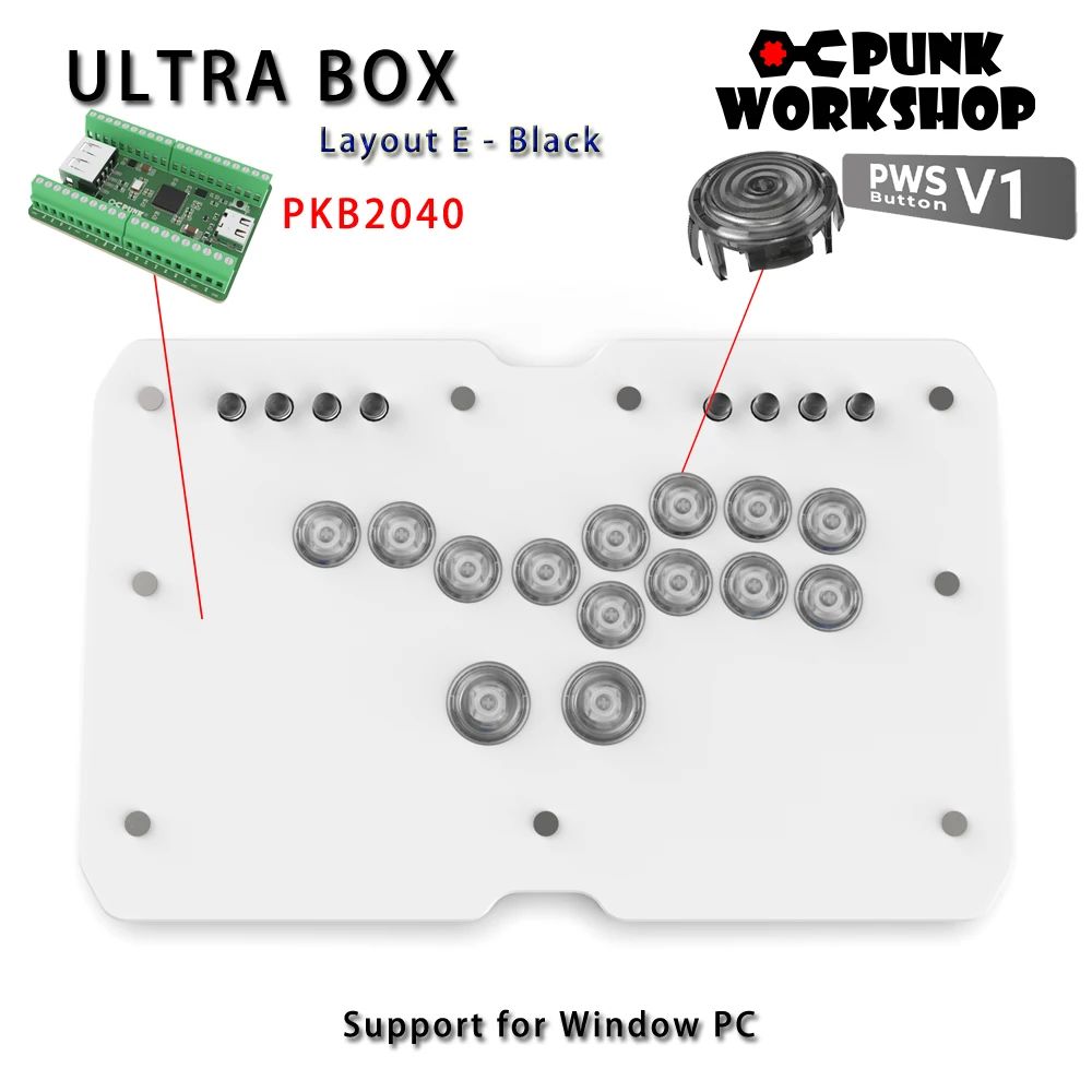 Макет контроллера Punk Workshop UltraBOX HitBox с поддержкой EDOCS