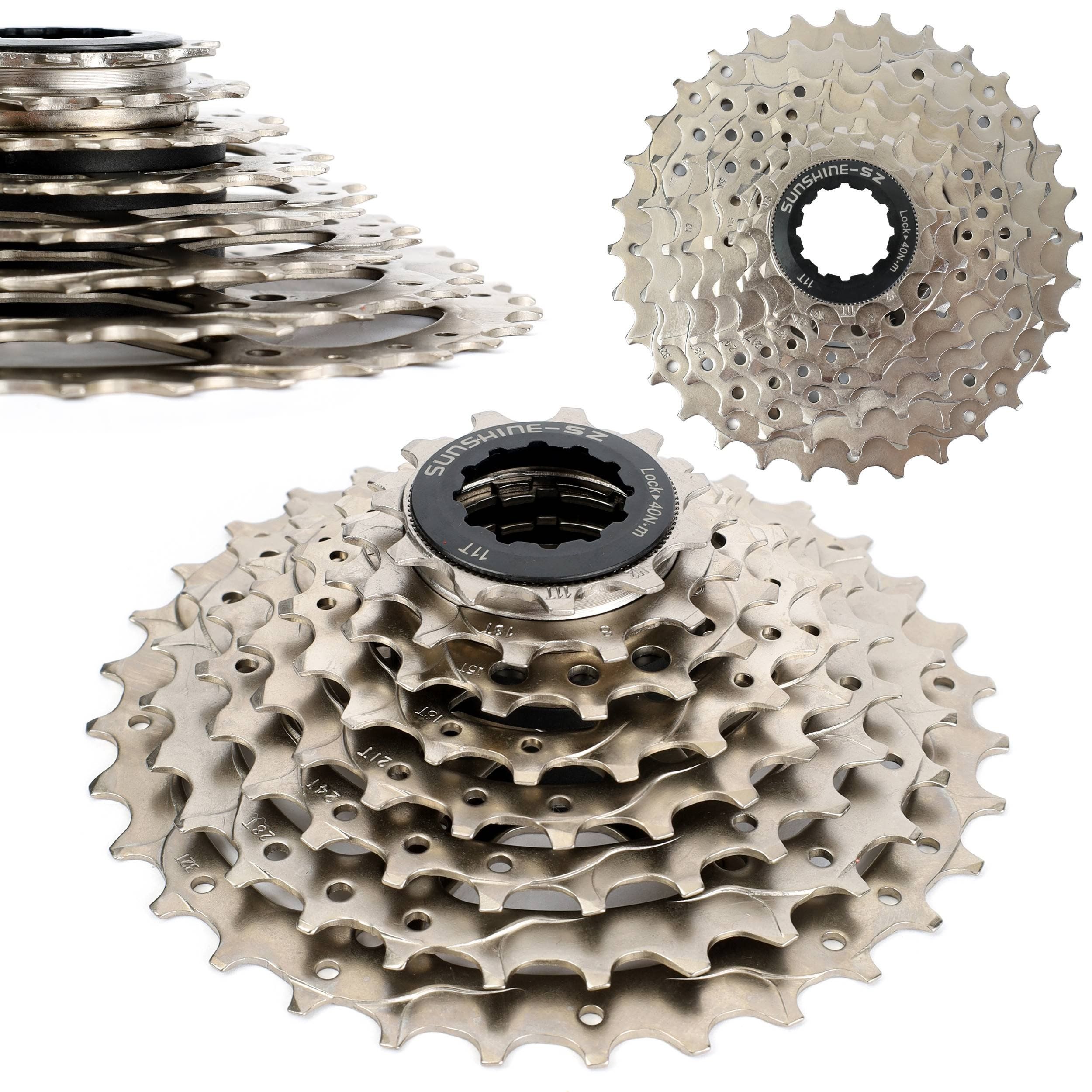Кассета SUNSHINE MTB 8 скоростей 11-32T, никелированная Кассета SUNSHINE MTB 8 скоростей 11-32T, никелированная
