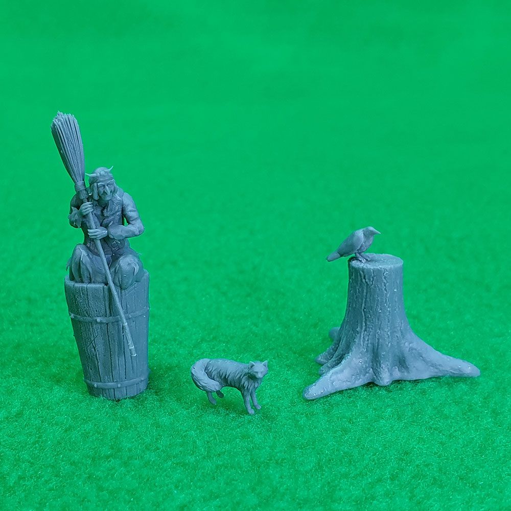 6034Фигурка"БабаЯгавступе",1:72,СВМодель