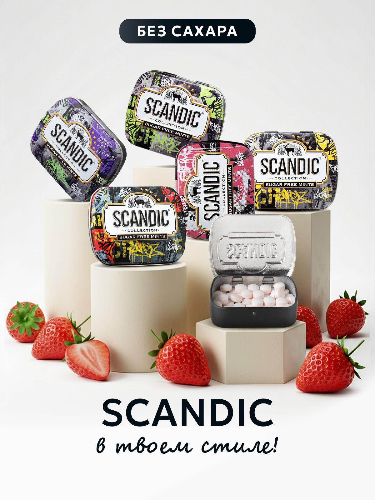 サンエックス　キャンディベア Конфеты набор SCANDIC collection Saint Vandal без сахара 6шт, со