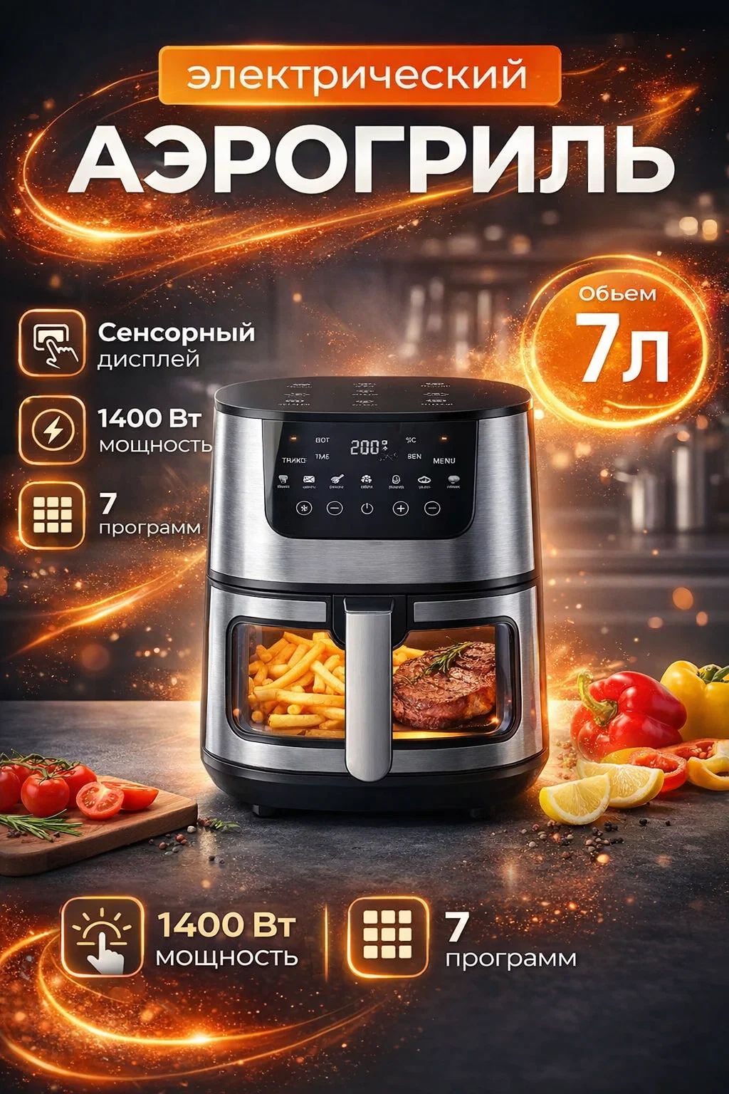 Аэрогрильэлектрический7литров