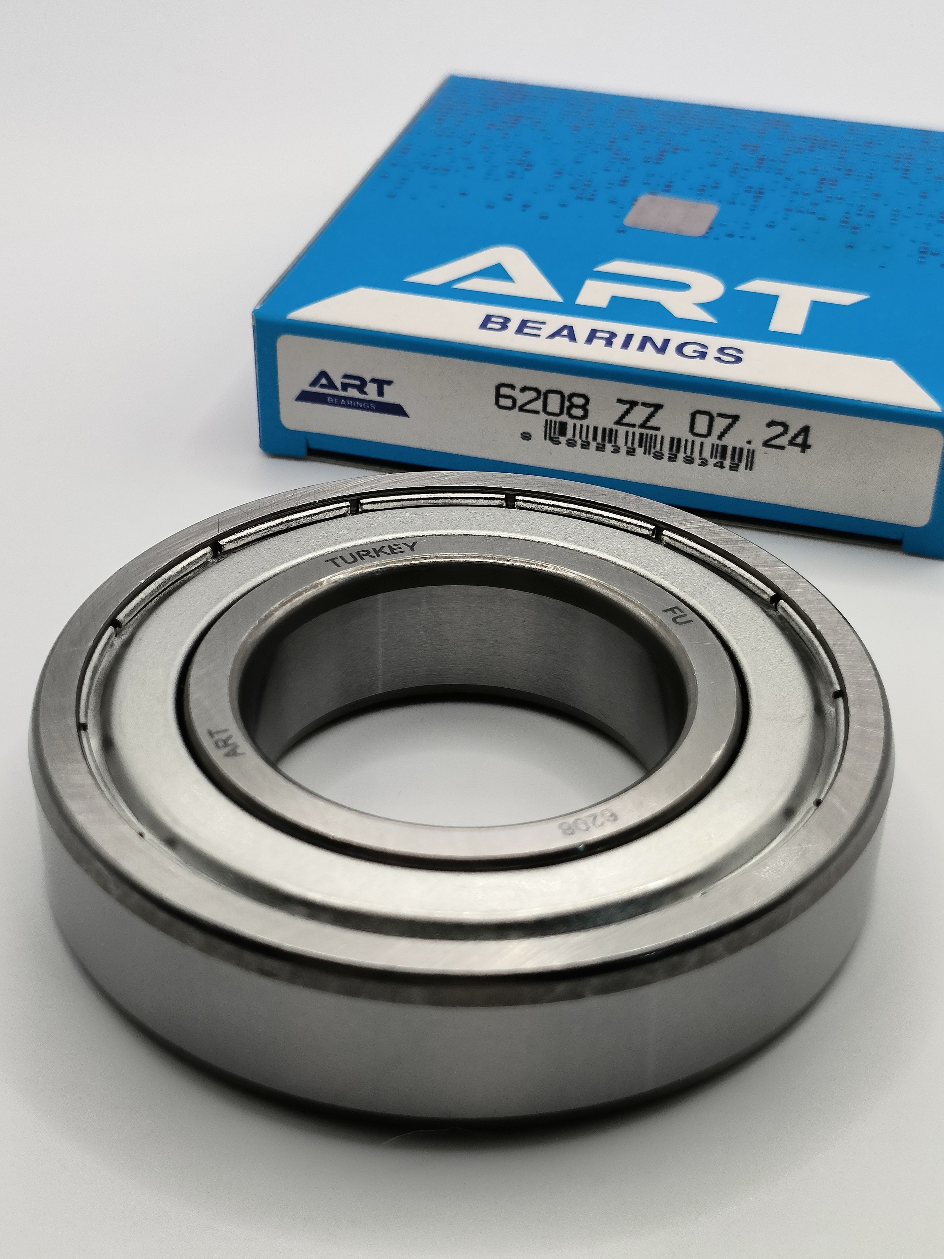 Подшипник 6208 ZZ ART Турция (аналог Гост 80208), размер 40х80х18
