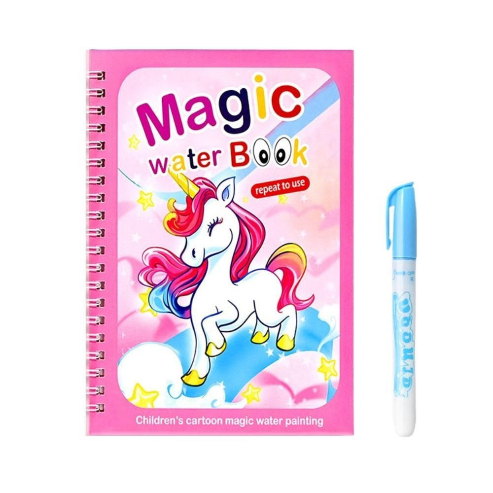 Многоразовая водная раскраска с маркером Magic Water Book Морские обитатели #1