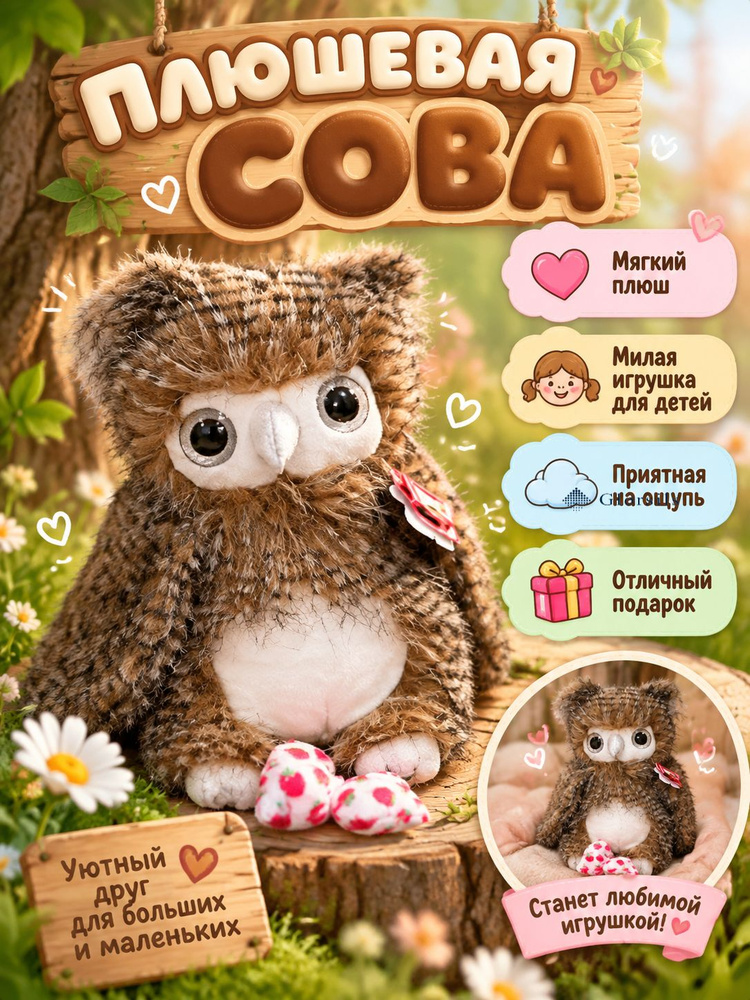 Плюшевая сова #1