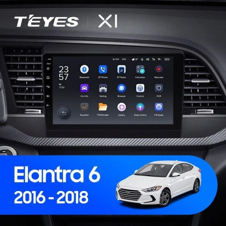 Штатная магнитола Teyes X1 4G 2/32 Hyundai Elantra 6 (2015-2018) Тип-A #1