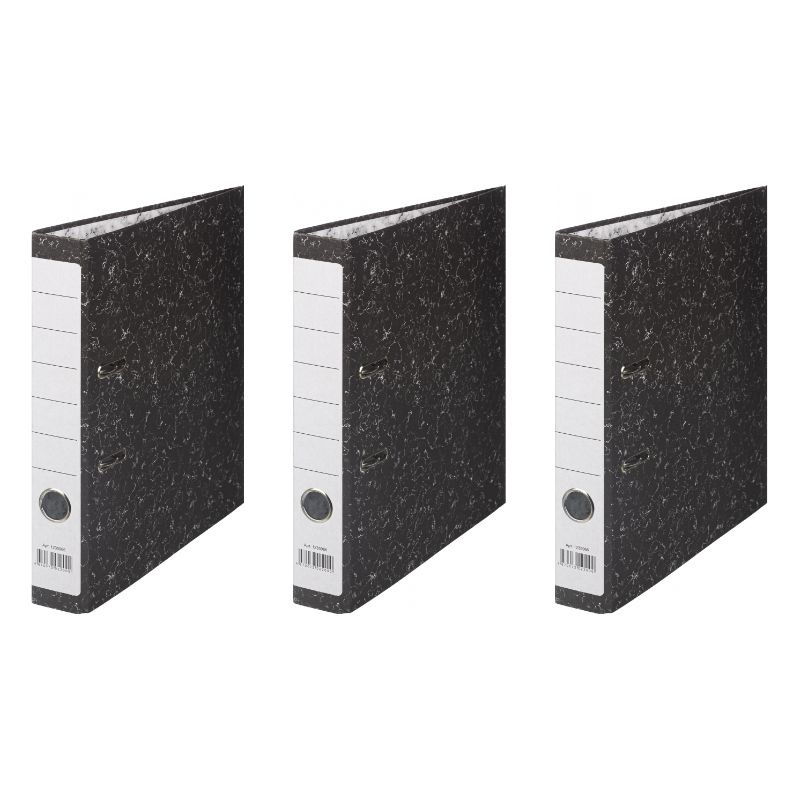 Attache Economy Папка-регистратор 50мм, мрамор черный, 3 уп - купить с ...