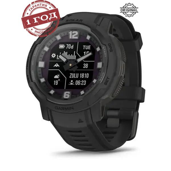 Умные-часы GARMIN INSTINCT CROSSOVER SOLAR - Tactical Edition, черный (010-02730-00) #1