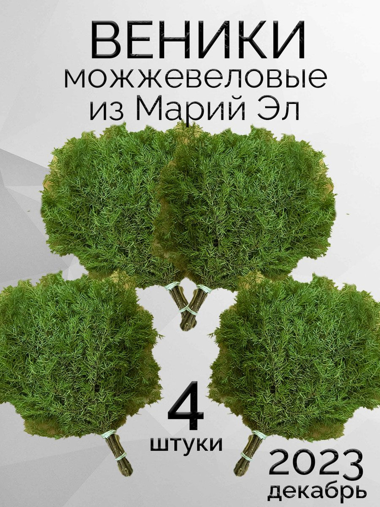 Можжевеловые веники для бани из Марий Эл в коробке 4 штуки - Веник для ...