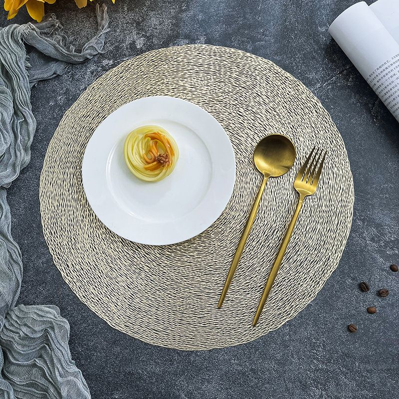 Салфетки для сервировки стола Гнездо золото, 4 шт, круглые, диаметр 38 ...