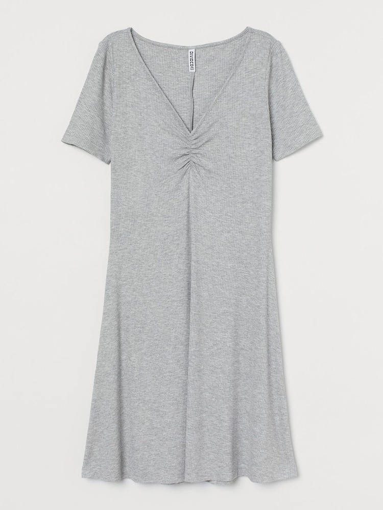 Платье H&M, цвет: светло-серый. 0829008002. Размер XXS (38), Женский ...