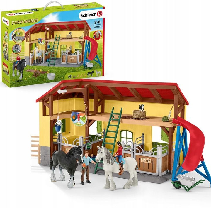 Фигурки Schleich Farm World - Игровой набор Конюшня, конная ферма с фигурками животных - Шляйх Ферма #1