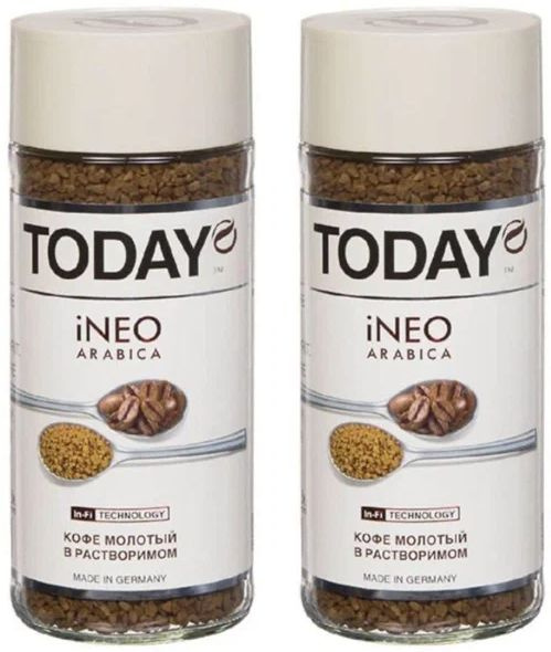 Кофе молотый в растворимом Today iNeo Arabica In-Fi 95 гр - 2 штуки ...
