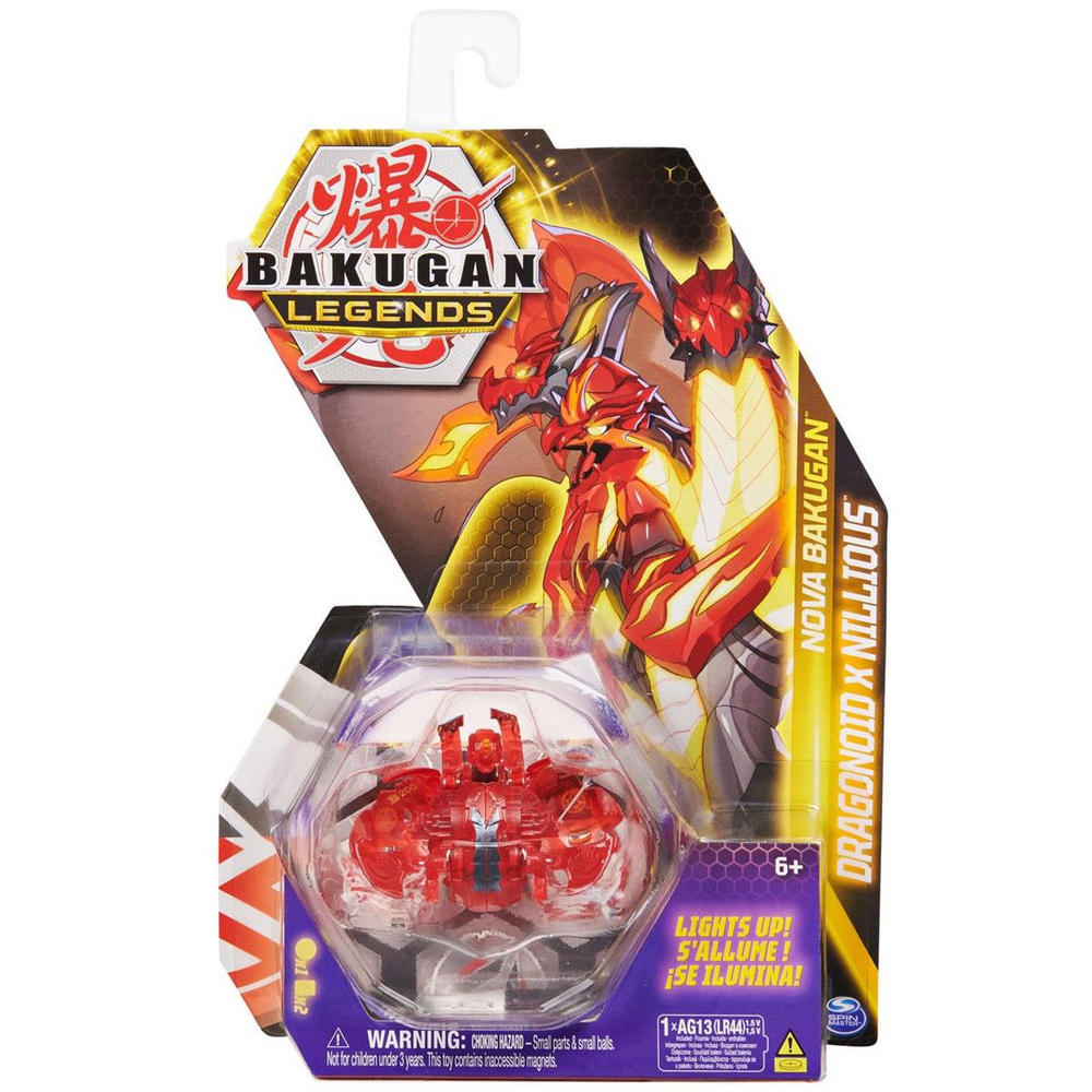 Фигурка Bakugan Legends Nova Bakugan Dragonoid x Nillious красный 6065724 -  купить с доставкой по выгодным ценам в интернет-магазине OZON (1424183945)