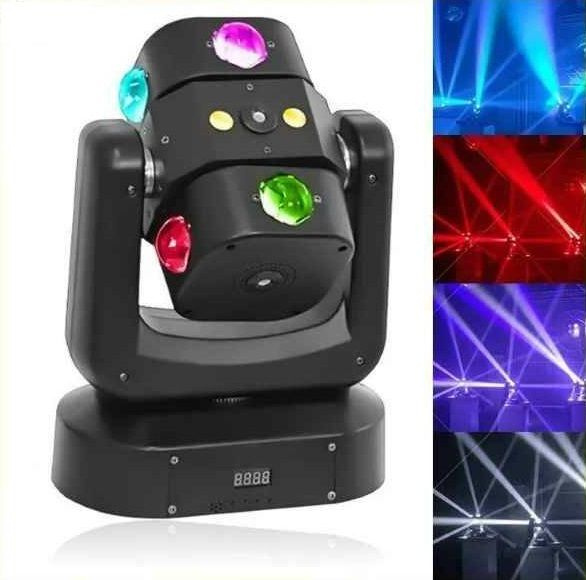 REXUS-346 - голова вращения, лучи BEAM 8*10Вт (RGBW), Стробоскоп, Лазер Red/Green  #1