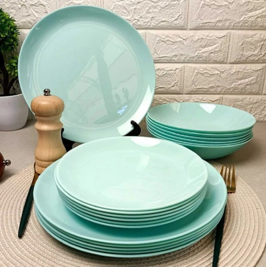 Сервиз столовый LUMINARC Diwali Light Turquoise, набор на 6 персон из ...