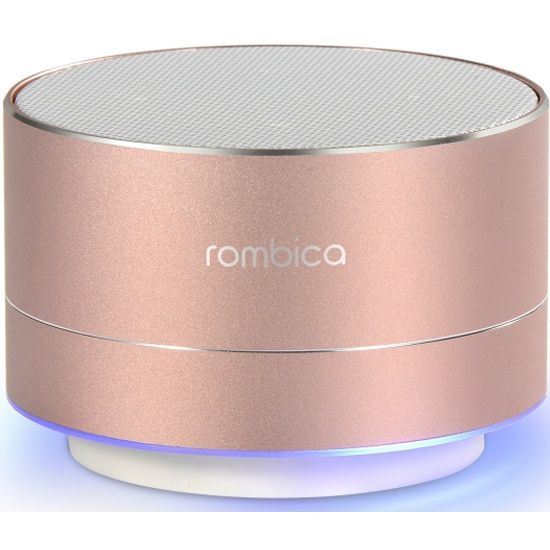 Колонка портативная беспроводная с подсветкой Rombica mysound BT-03 3С розовый, металл, 3 Вт, TWS, Bluetooth, #1