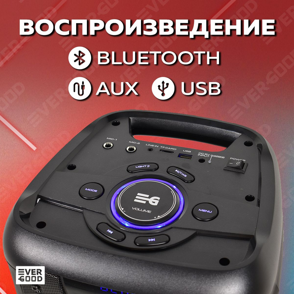 Беспроводная колонка EVERGOOD EG-SF605 - купить по доступным ценам в  интернет-магазине OZON (1439907294)