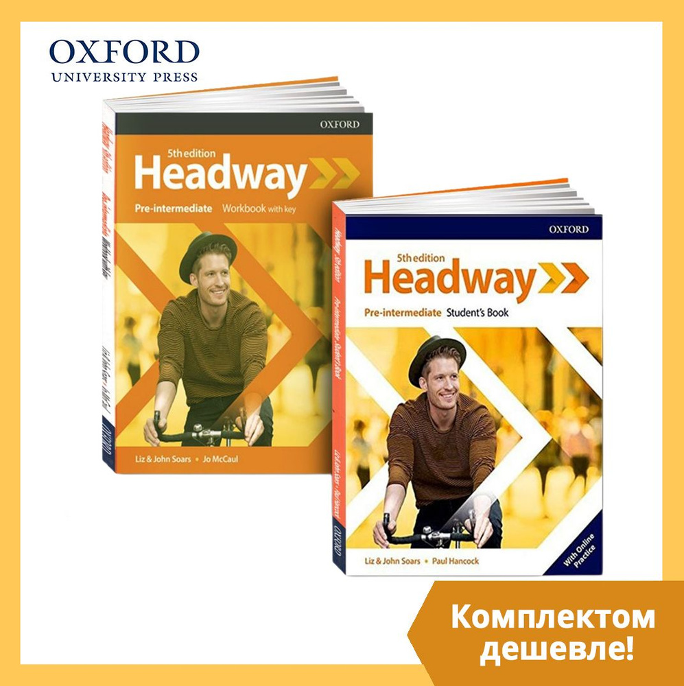 Headway Pre-intermediate 5th edition (Учебник + Рабочая Тетрадь + CD/DVD)  (5 издание) | Soars John, Soars Liz - купить с доставкой по выгодным ценам  в интернет-магазине OZON (1216182152)