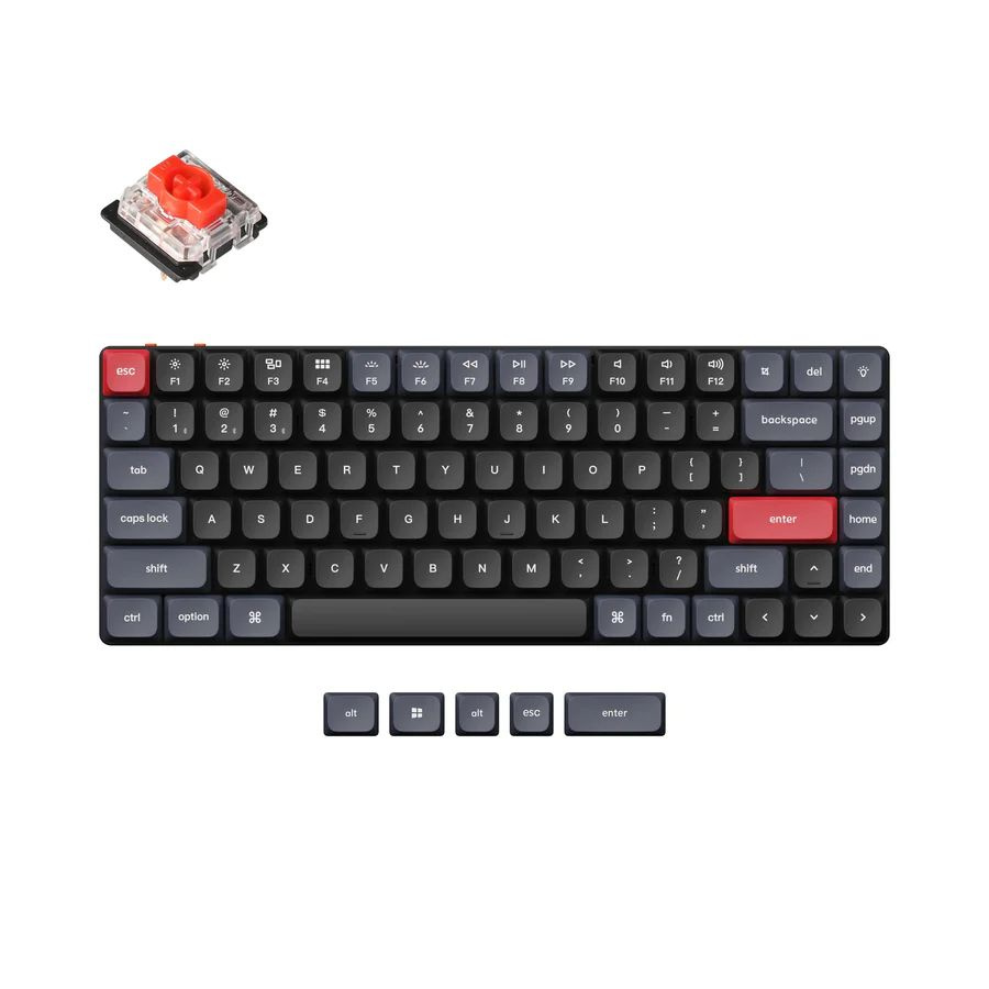 Keychron Игровая клавиатура беспроводная K3P-B1, (Gateron Low Profile Red), Русская раскладка, черный #1