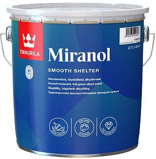Tikkurila Miranol/Тиккурила Миранол, 2.7л,База А(Белая),эмаль для ...