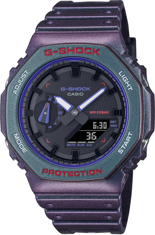 Casio G-Shock GA-2100AH-6A водозащита 200 метров противоударные часы  #1