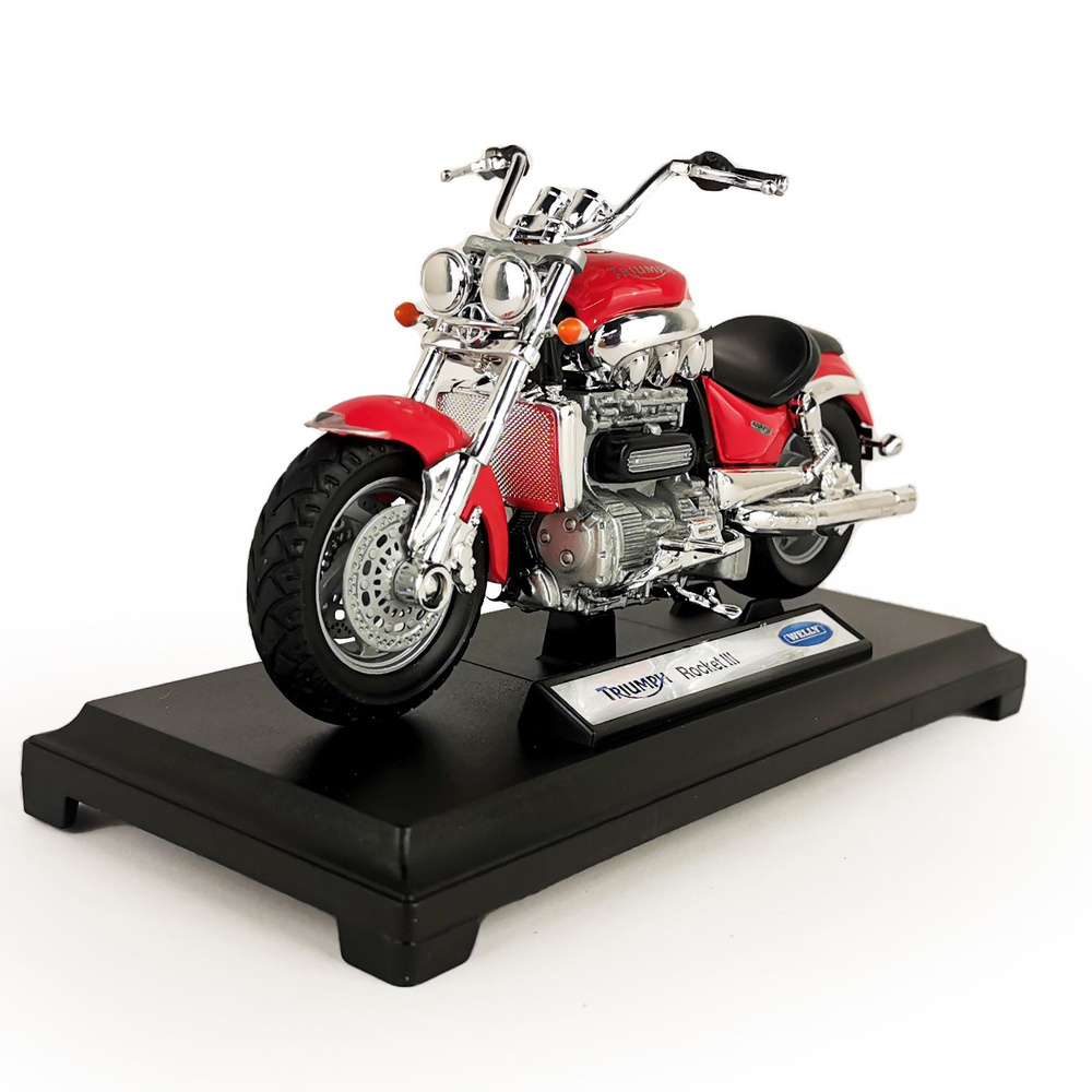 Мотоцикл металлический Triumph Rocket III, масштабная коллекционная модель  Welly 1:18 красный, Триумф - купить с доставкой по выгодным ценам в  интернет-магазине OZON (1483534537)