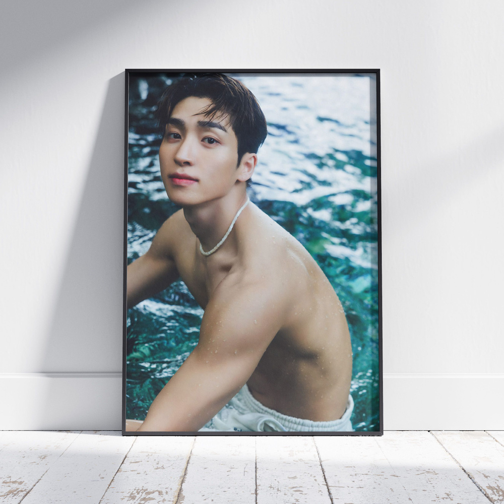 Плакат на стену для интерьера K-POP (THE BOYZ - Санён - Sangyeon 1) - Постер по КПОП музыке формата А3 #1