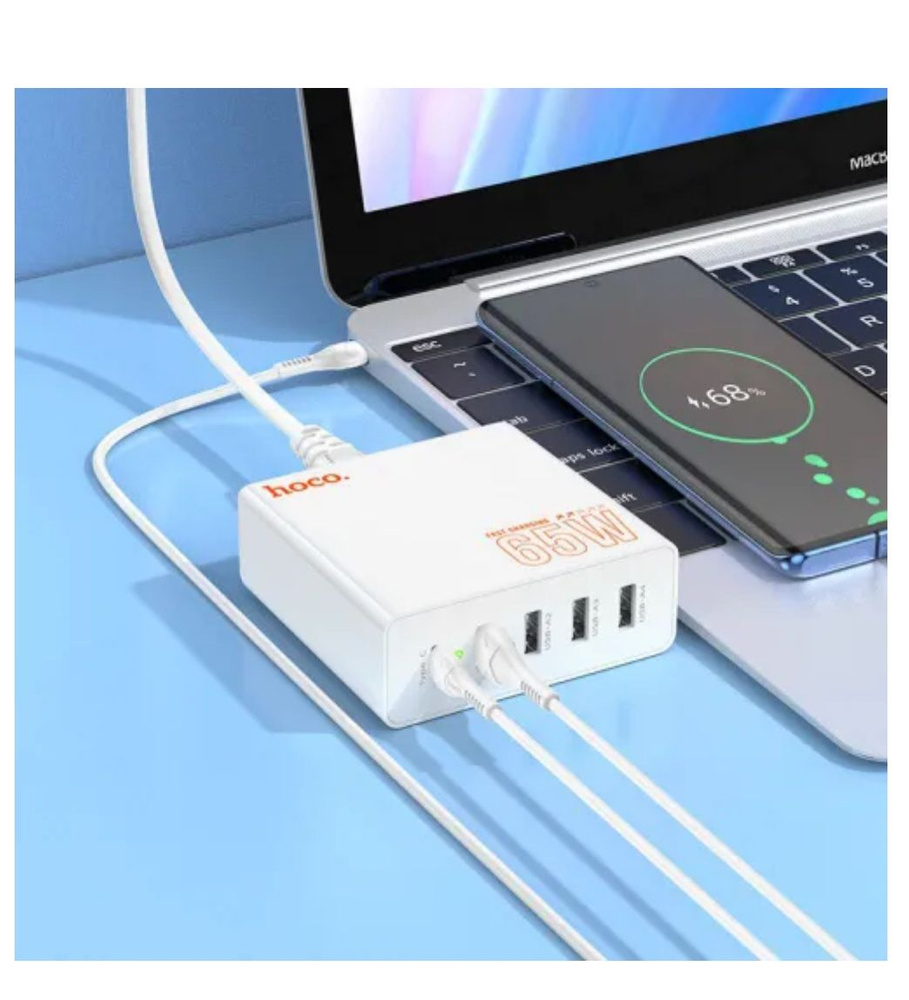 Сетевое зарядное устройство hoco C114A, 65 Вт, AFC (Samsung), Super ...