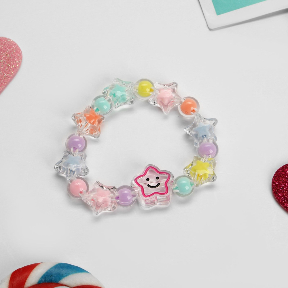 Браслет детский "Выбражулька" звёзды, цветной - купить с доставкой по ...