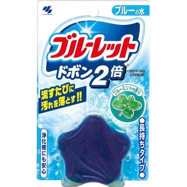 KOBAYASHI Bluelet Dobon Double Blue Mint Таблетка для бачка унитаза очищающая и дезодорирующая, с эффектом #1