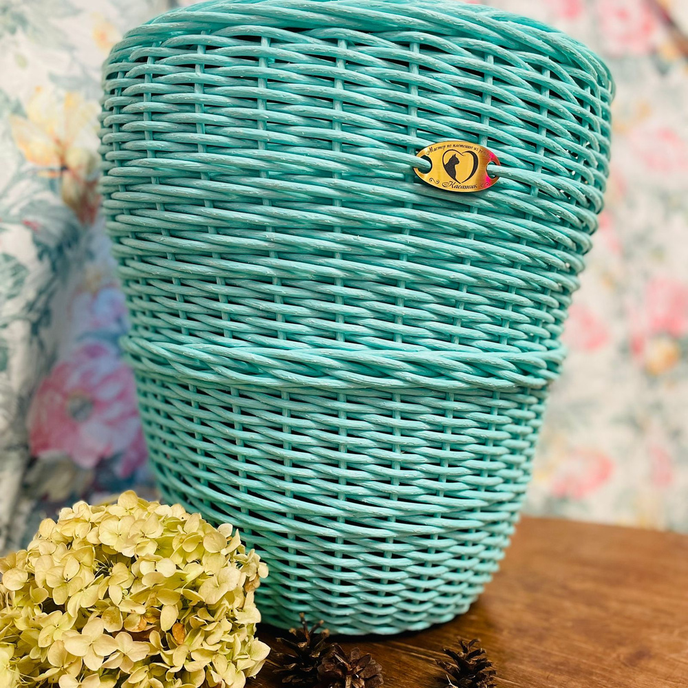 Кашпо высокое "Тиффани" 22л. из искусственного ротанга - купить с ...