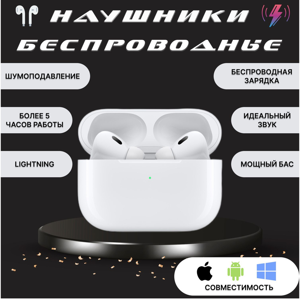 Наушники Вкладыши Air Pods Pro 2 - купить по доступным ценам в  интернет-магазине OZON (1520019164)