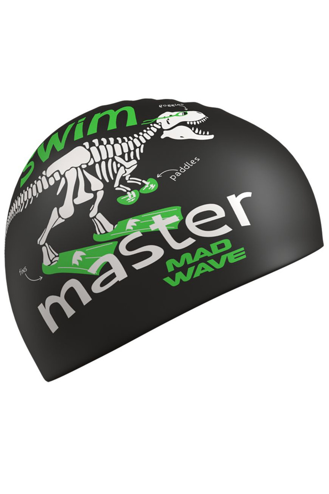 Шапочка для бассейна Mad Wave Swim master big, увелич. размер, Black, M0554 27 0 01W  #1