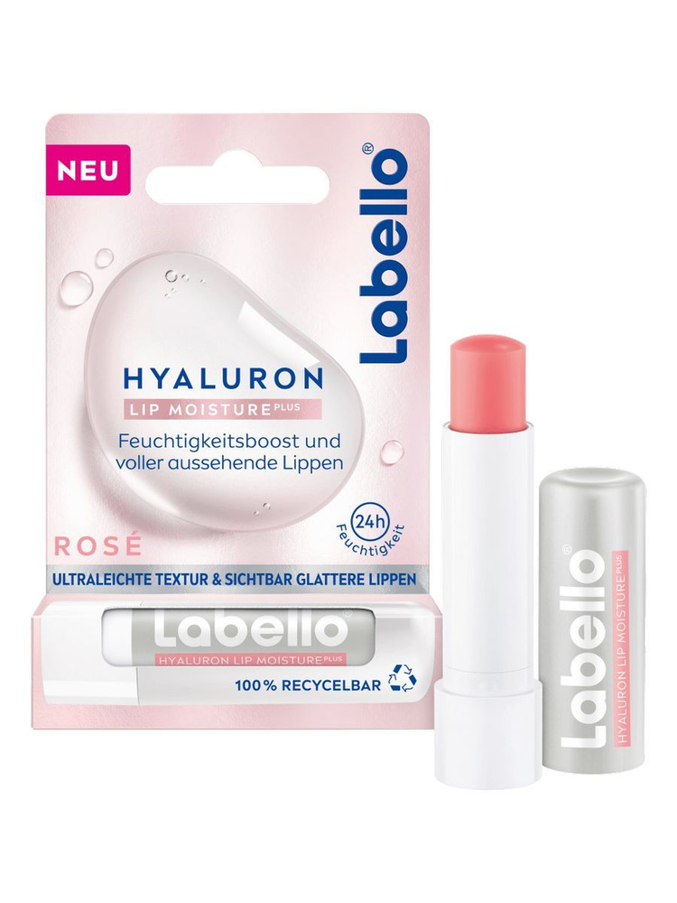 Гигиеническая помада Labello Lippenpflege Hyaluron Moisture RosE #1